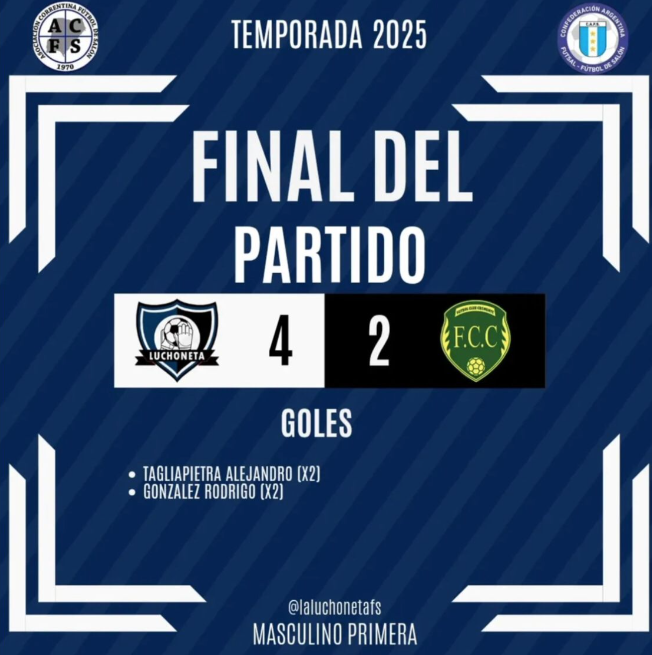 🔥 Segunda al hilo: La Luchoneta Primera volvió a ganar 🔥