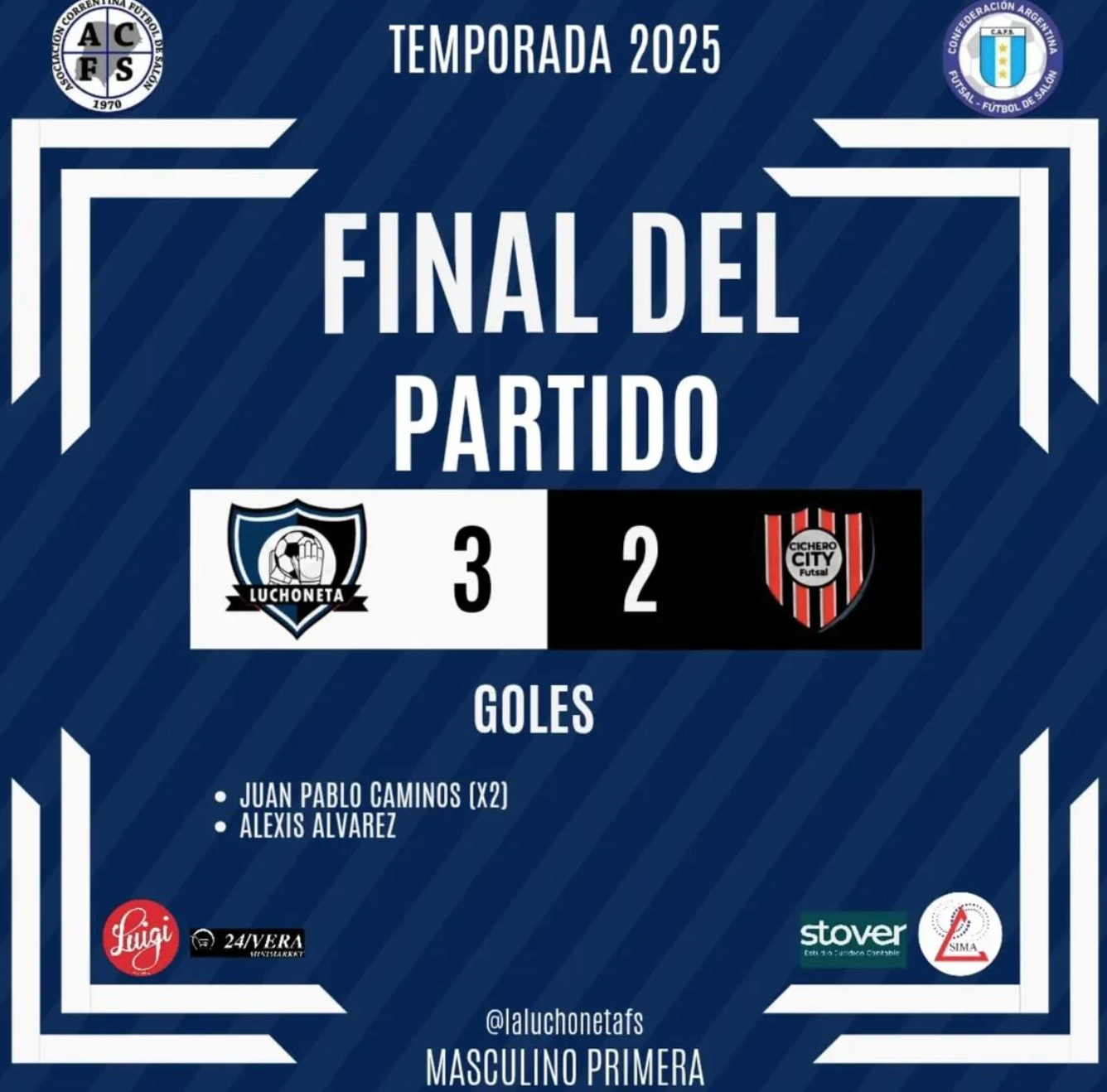 Masculino Primera: ¡Triunfo trabajado ante Cichero City! 🔥