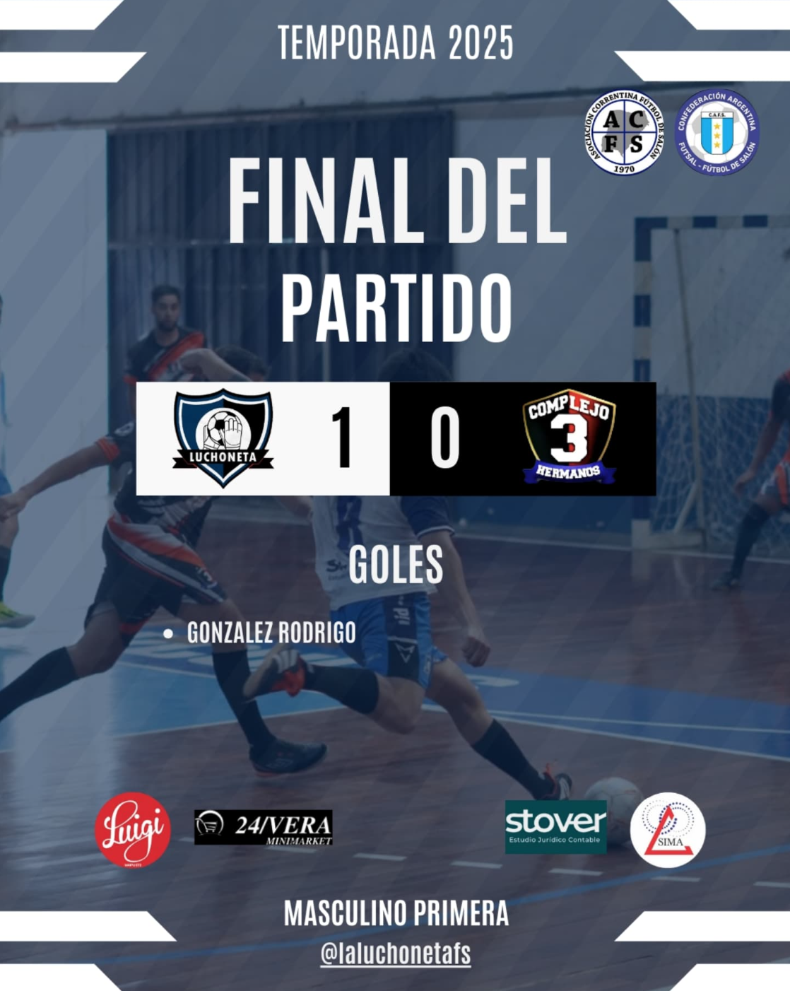 Masculino Primera: Victoria ajustada con oficio 💪⚽